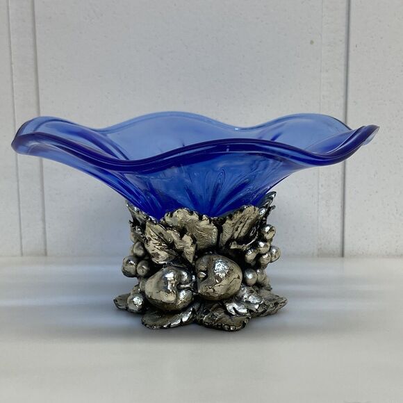 Creazioni Susy Modelli Exclusive Cristallo Blue Glass Silver 923 Fruit Base READ